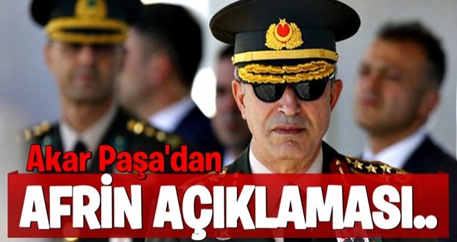 Hulusi Paşa'dan Afrin açıklaması!