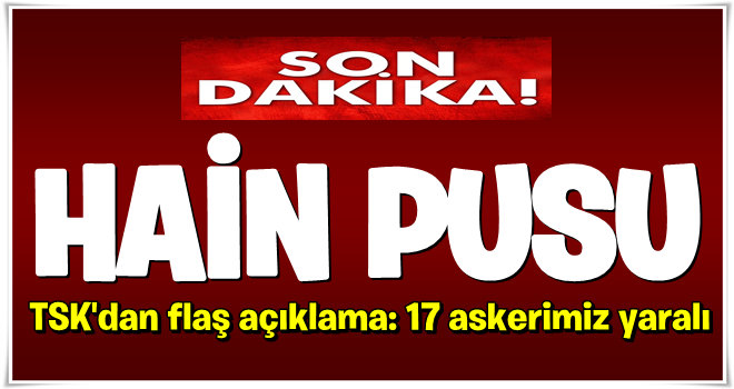 TSK'dan flaş açıklama: 17 asker yaralı!