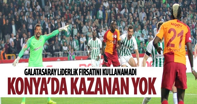 Zirve yarışında Galatasaray'a Atiker Konyaspor çelmesi