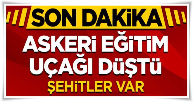 Askeri eğitim uçağı düştü: Şehitler var