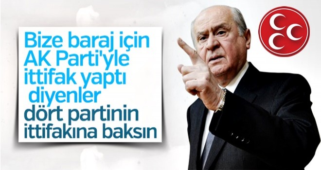 Devlet Bahçeli'ye 4 partinin ittifakı soruldu