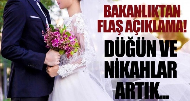 İçişleri Bakanlığı'ndan düğünlere ilişkin yeni karar!