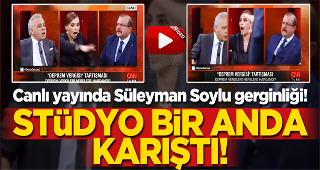 Canlı yayında Süleyman Soylu gerginliği! Stüdyo bir anda karıştı