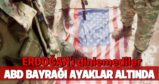 Raco'da ABD bayrağı AYAKLAR ALTINDA !!