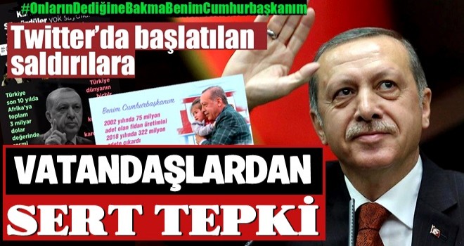 Twitter'da Cumhurbaşkanı Erdoğan'a yapılan saldırılara vatandaşlardan sert yanıt