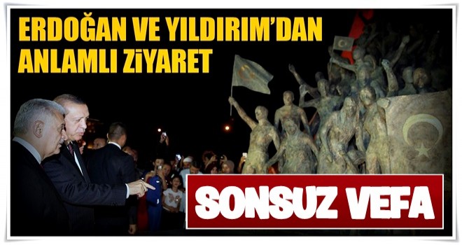 Cumhurbaşkanı Erdoğan Şehitler Abidesi'ni ziyaret etti