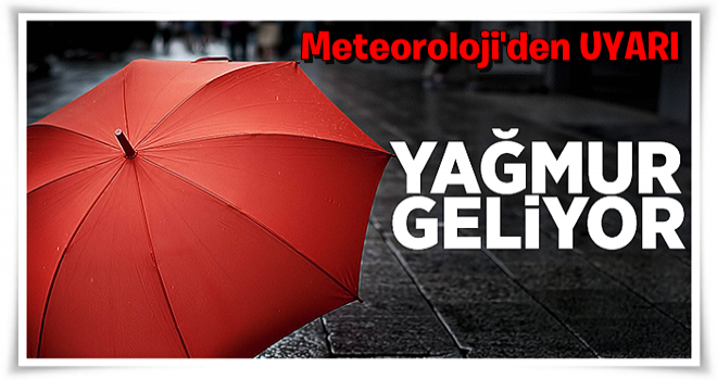 Meteoroloji'den 14 ile yağış uyarısı