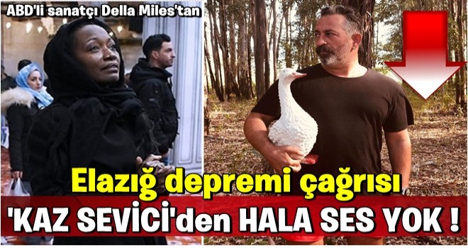 Dünyaca ünlü ABD'li sanatçı Della Miles'tan Elazığ depremi çağrısı