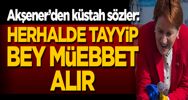 Akşener'den küstah sözler! 'Herhalde Tayyip bey müebbet alır'