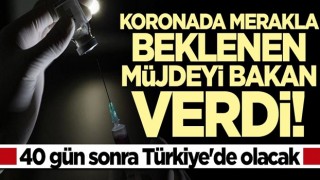 Bakan müjdeyi verdi... 40 gün sonra Türkiye'de olacak