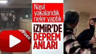 İzmir'in dört bir yanından kameralara yansıyan deprem anı görüntüleri