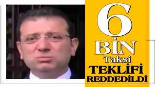 İBB Ekrem'in 6 bin taksi kiralama teklifine UKOME'den ret.