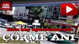 İzmir'de yaşanan depremde 34 kişiye mezar olan Rıza Bey apartmanının çökme anı kamerada!