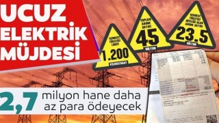 2.7 milyon hane daha elektriği ucuza alacak