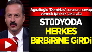 Ağıralioğlu 'Demirtaş' sorusuna cevap vermemek için kırk takla attı! Stüdyoda herkes birbirine girdi!