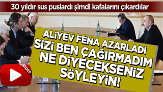 Azerbaycan Cumhurbaşkanı Aliyev kameralar önünde Minsk Grubu üyelerini adeta azarladı