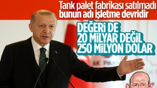 Cumhurbaşkanı Erdoğan: Tank palet fabrikasının değeri 250 milyon dolardır