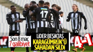 Beşiktaş, Karagümrük'ü de farklı yendi