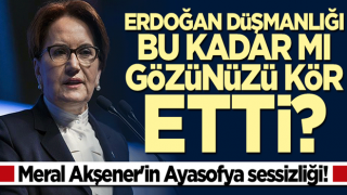 Meral Akşener'in Ayasofya sessizliği! Erdoğan düşmanlığı bu kadar mı gözünüzü kör etti?