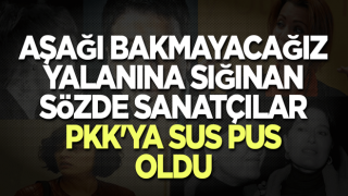 Aşağı bakmayacağız yalanına sığınan sözde sanatçılar PKK'ya sus pus oldu