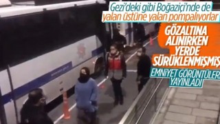 Emniyet, gözaltına alınan başörtülü öğrencinin görüntülerini paylaştı