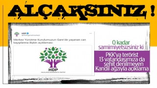 HDP'den 13 vatandaşımızın şehit edilmesiyle ilgili samimyetsiz açıklama