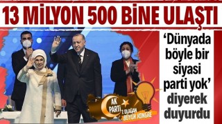 Başkan Erdoğan son üye sayısını açıkladı