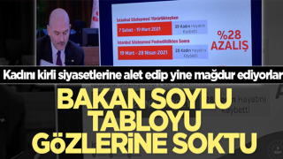 Bakan Soylu tabloyu gözlerine soktu