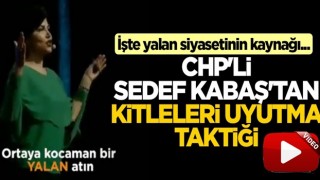 Yalan siyasetinin kaynağı... CHP'li Sedef Kabaş'tan kitleleri uyutma taktiği