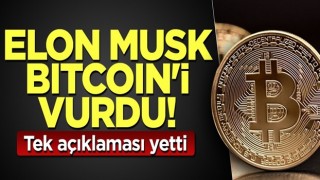 Elon Musk Bitcoin'i vurdu! Tek açıklaması yetti