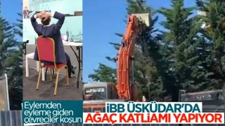 İBB'den Üsküdar-Sultanbeyli metro hattında ağaç katliamı