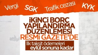 Vergi ve borç yapılandırması Resmi Gazete'de yayınlandı