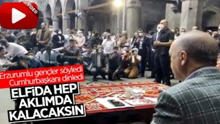 Cumhurbaşkanı Erdoğan, Erzurum'da gençlerle buluştu