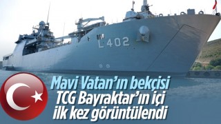 Mavi Vatan'ın koruyucusu TCG Bayraktar gemisinin içi ilk kez görüntülendi