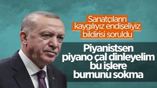 Cumhurbaşkanı Erdoğan: Sanatını icra et, bu işlere burnunu sokma