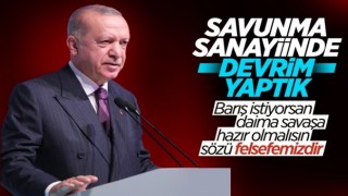 Cumhurbaşkanı Erdoğan, Türkiye'nin savunma sanayisindeki felsefesini açıkladı