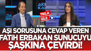 Aşı sorusuna cevap veren Fatih Erbakan sunucuyu şaşkına çevirdi!