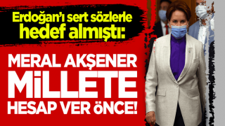 Cumhurbaşkanı Erdoğan'ı hedef alan Akşener'e tepki: Millete hesap ver önce!