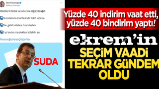 ekrem'in seçim vaadi tekrar gündem oldu! Su kullanım ücretlerine yüzde 40 indirimi bindirim olarak yaptı