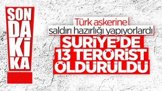 Fırat Kalkanı bölgesinde 13 PKK/YPG’li terörist öldürüldü