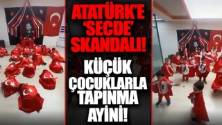 Çocukların Atatürk'e secde ettirildiği ritüel tepki çekti!