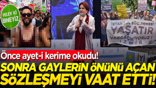 İP'li Akşener önce yüce Kur'an'dan ayet-i kerime okudu! Sonra gaylerin önünü açan İstanbul Sözleşmesi'ni vaat etti