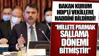 Bakan Kurum, HDP'li vekillere haddini bildirdi