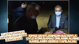 Cumhurbaşkanı Erdoğan Şehidin Kozan'daki abisini aradı