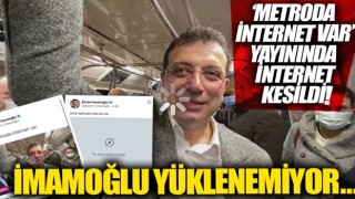 İBB Ekrem'in 'Metroda internet var' yayınında internet kesildi