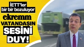 İETT otobüsü yine arızalandı