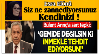 Bülent Arınç'a sert tepki: 'Gemide değilsin ki inmekle tehdit ediyorsun!'