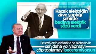 Cumhurbaşkanı Erdoğan'dan Kılıçdaroğlu'na bedava elektrik göndermesi