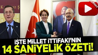 Kılıçdaroğlu, Akşener, Türkkan! İşte Millet İttifakı'nın 14 saniyelik özeti