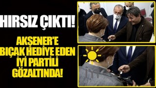 Meral Akşener'e bıçak hediye eden İYİ Partili hırsız çıktı